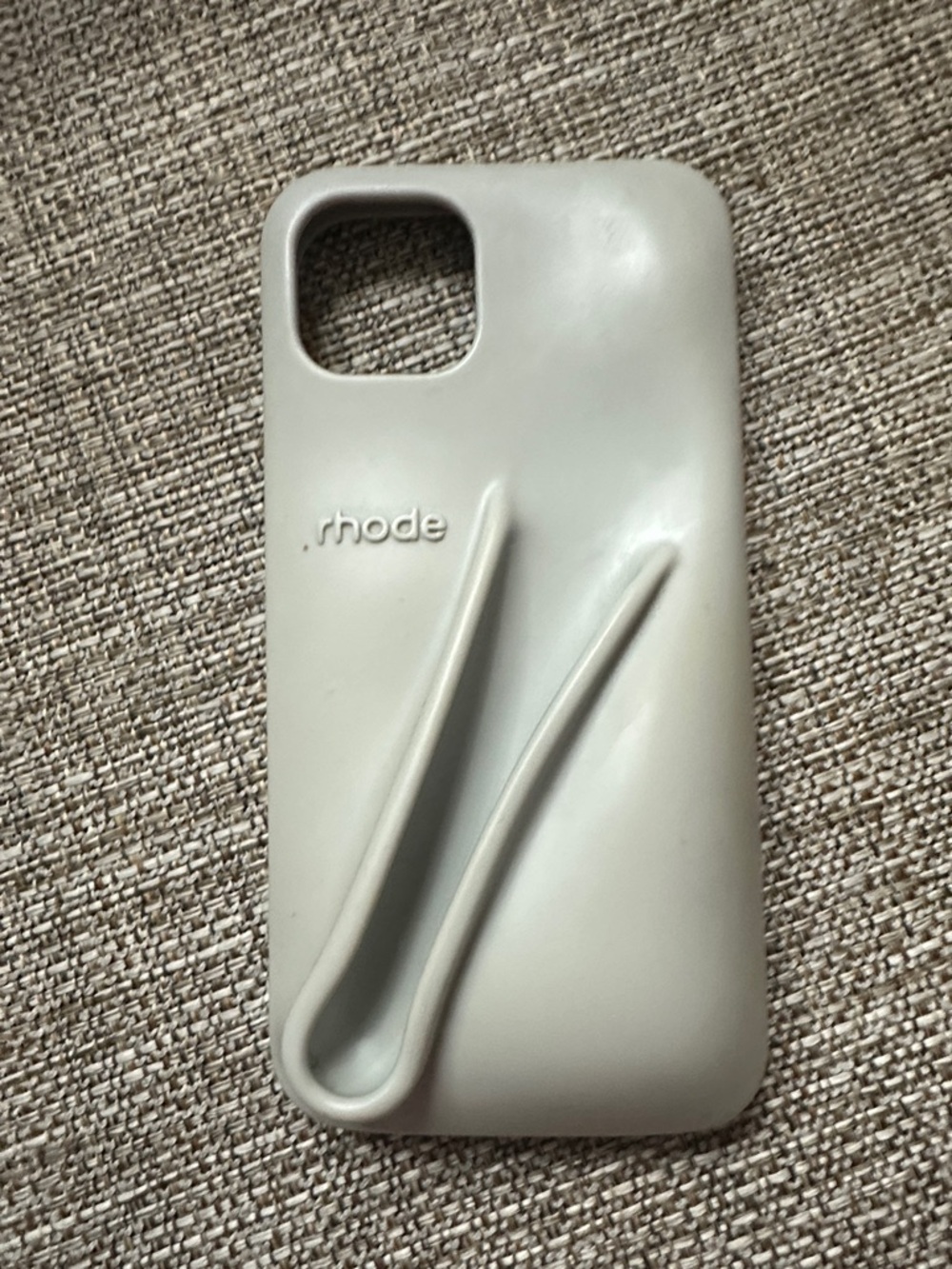 RHODE Silicone Phone Case with Built-in Grip Strap - Light Gray